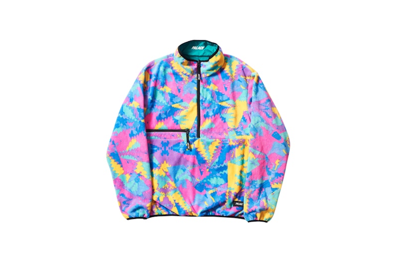 Palace Warper Reversible Fleece Teal/Multi Men's - Winter 2017 - US