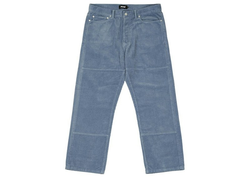 Palace Washed Cord Trouser Dusty Blue