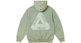 Palace Washed Out Tri-Ferg Hood Green