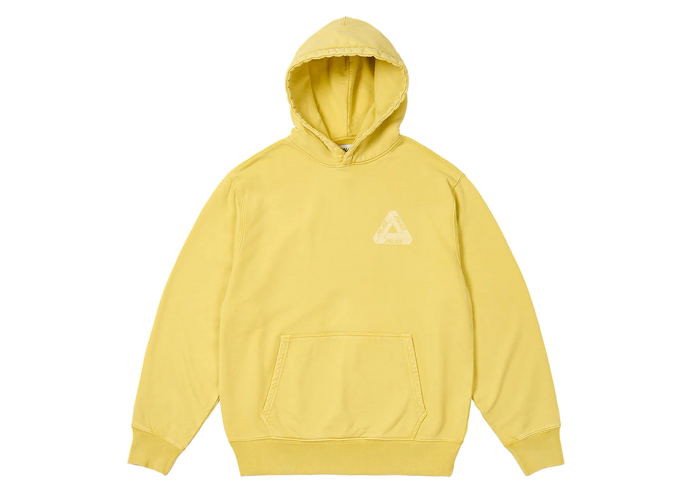 Palace Washed Out Tri-Ferg Hood Yellow Men's - FW23 - US