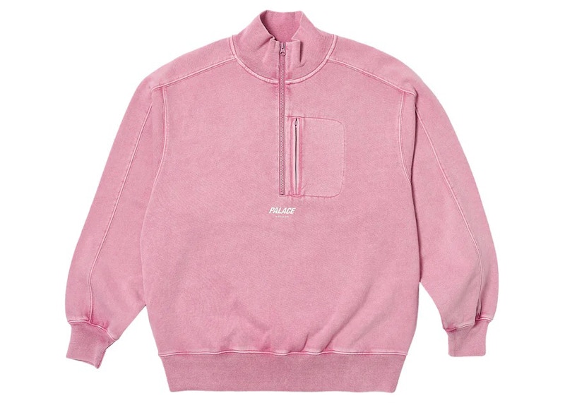 Palace Washed Terry 1/2 Zip Funnel Ultra Mauve メンズ - SS23 - JP
