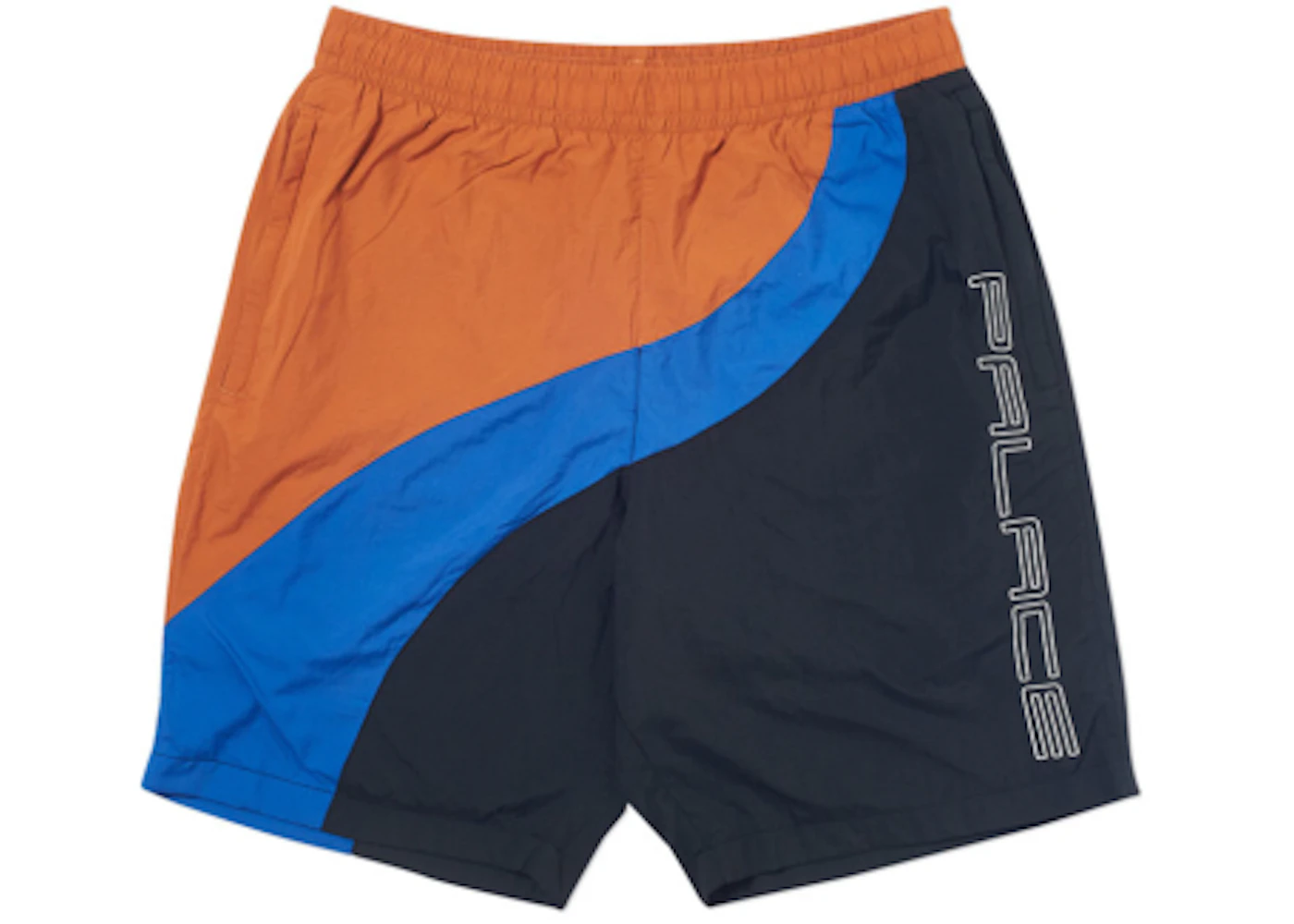 Palace Wave Runner Shell Shorts Black/Blue/Orange Men's - SS19 - GB