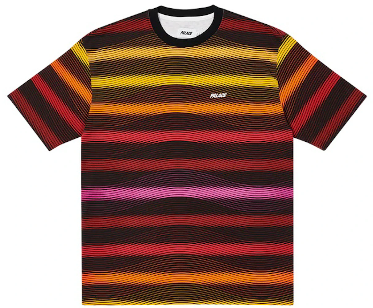 Palace Wavey Stripe T-shirt Black Men's - SS22 - US