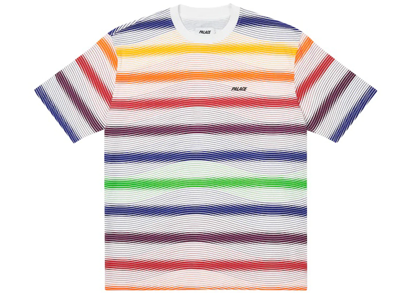 Palace Wavey Stripe T-shirt White Men's - SS22 - US