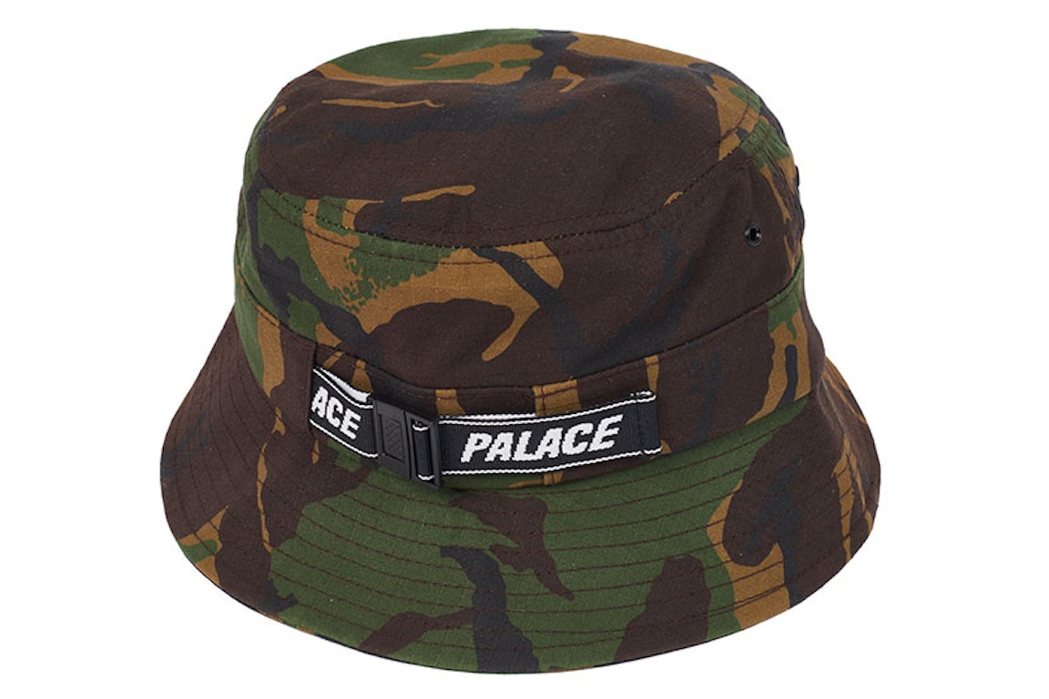 Pre-owned Palace Web Strap Bucket Hat Woodland Camo
