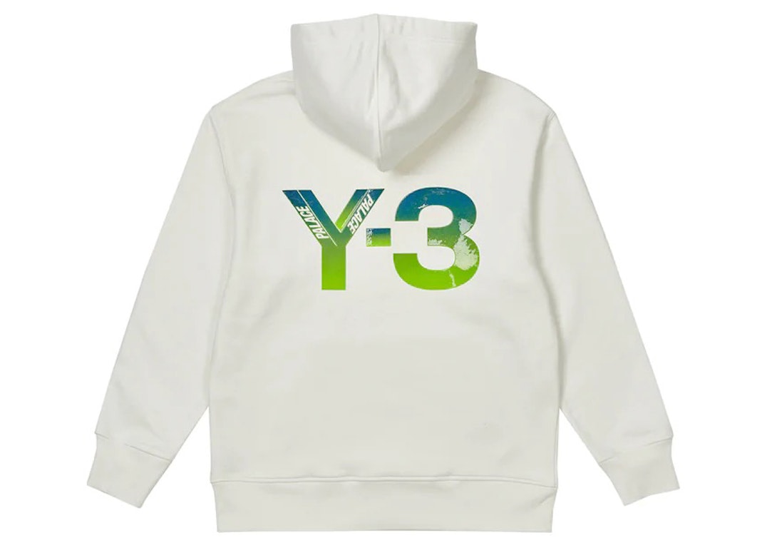 Pre-owned Palace Y-3 Logo Hoodie White