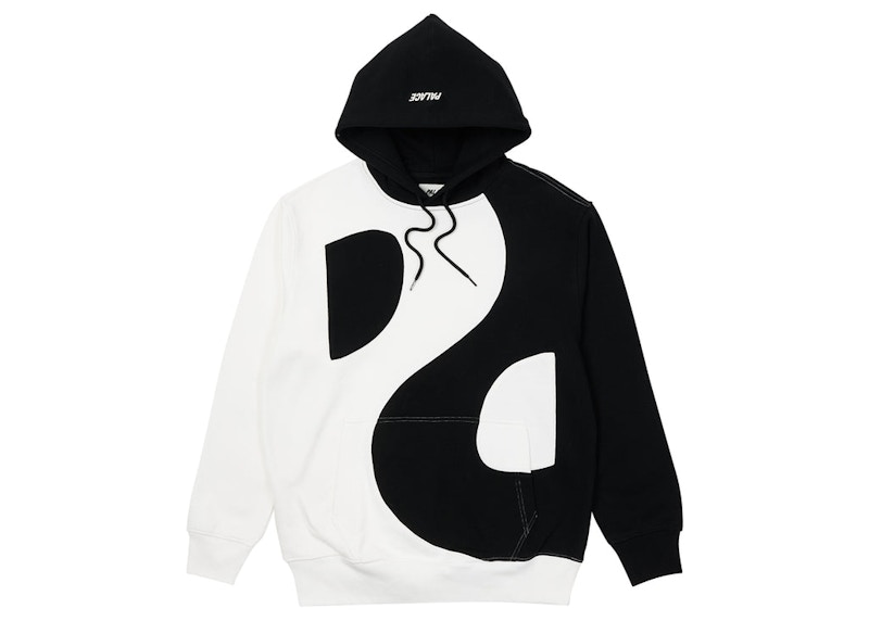 Palace hoodie hotsell black and white