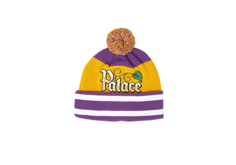 Palace Zero Zero Beanie Purple/Yellow 男士- FW19 - TW