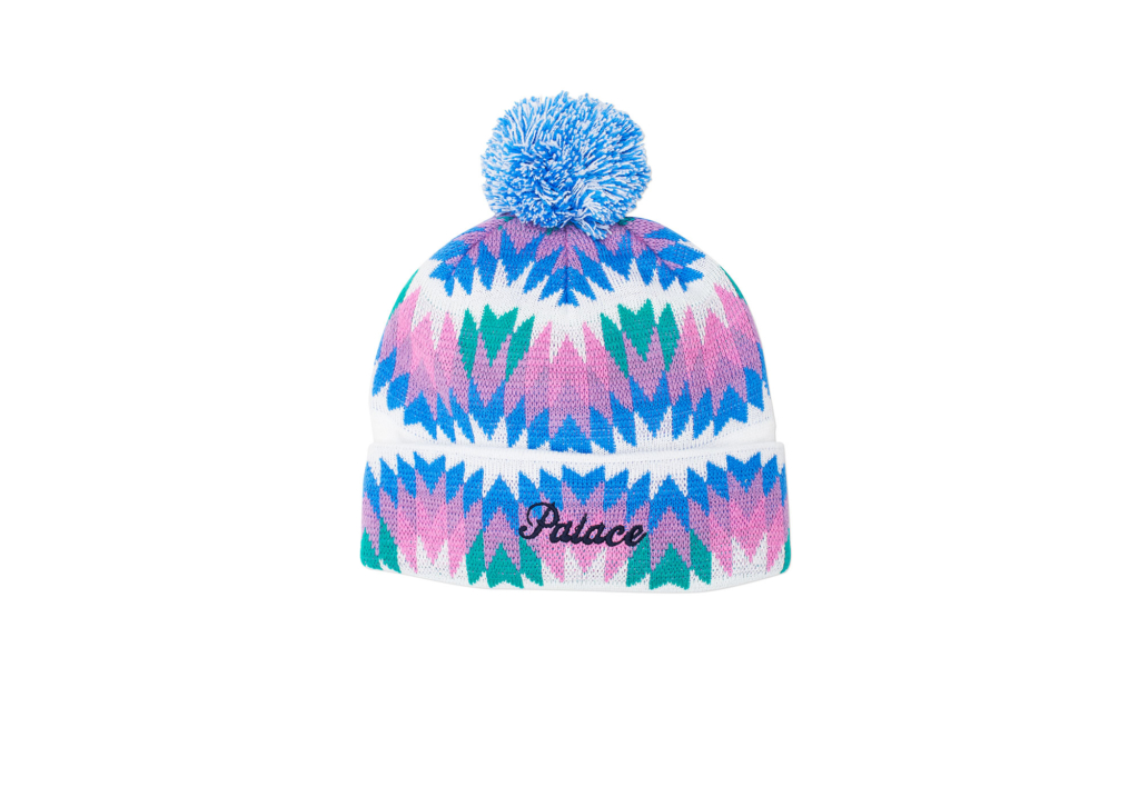 Palace Zig Zag Beanie White - FW17 - TW