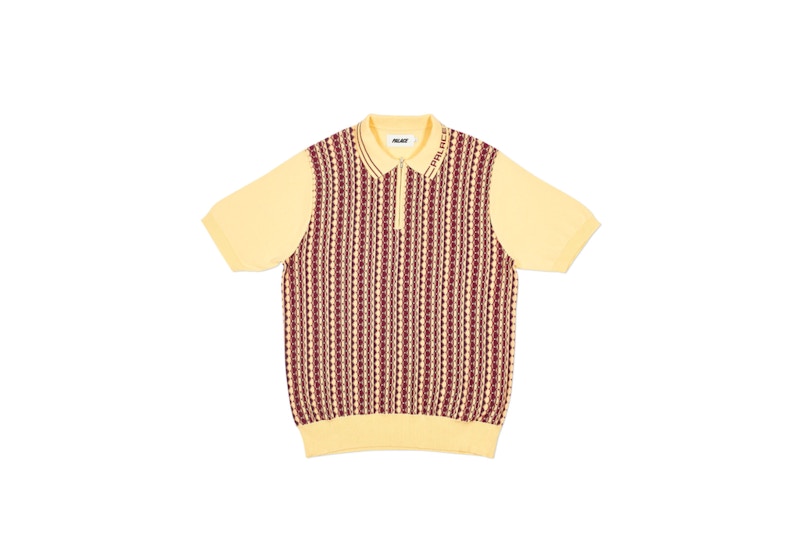 Palace Zip Knit Peach Red Men s FW18 US