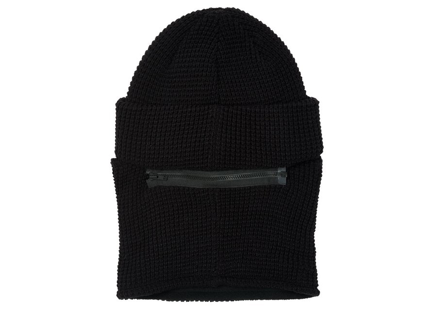 Palace Zip Off Facemask Beanie Black - US