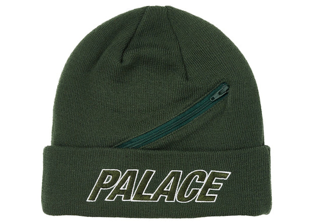 Pre-owned Palace Zip Pocket Beanie Green