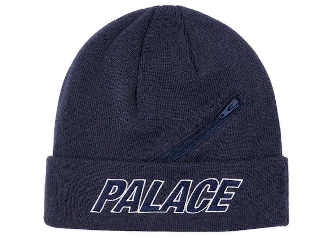 Pre-owned Palace Zip Pocket Beanie Navy