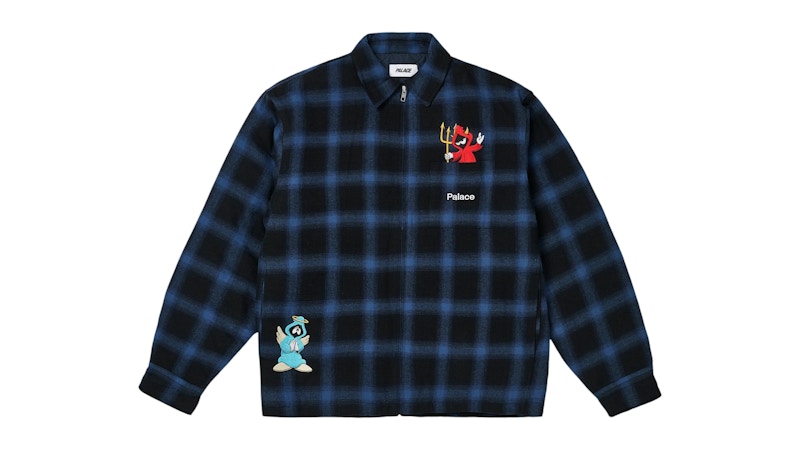 Palace Zip Up Shirt Navy メンズ - SS26 - JP