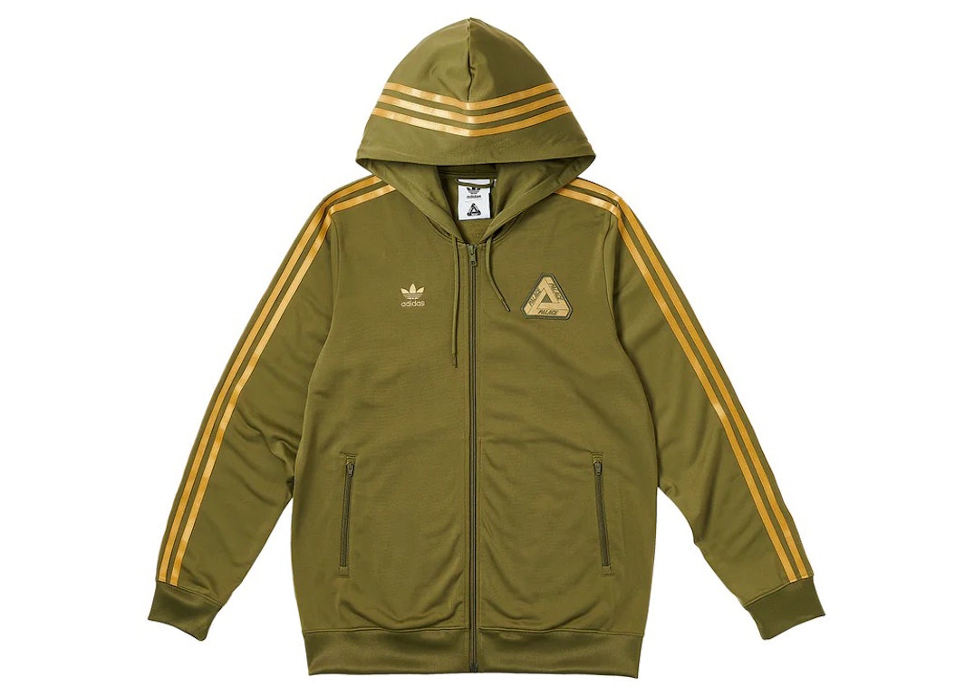 Pre-owned Palace Adidas Hooded Firebird Track Top (ss23) Olive