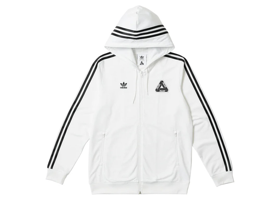 Pre-owned Palace Adidas Hooded Firebird Track Top (ss23) White