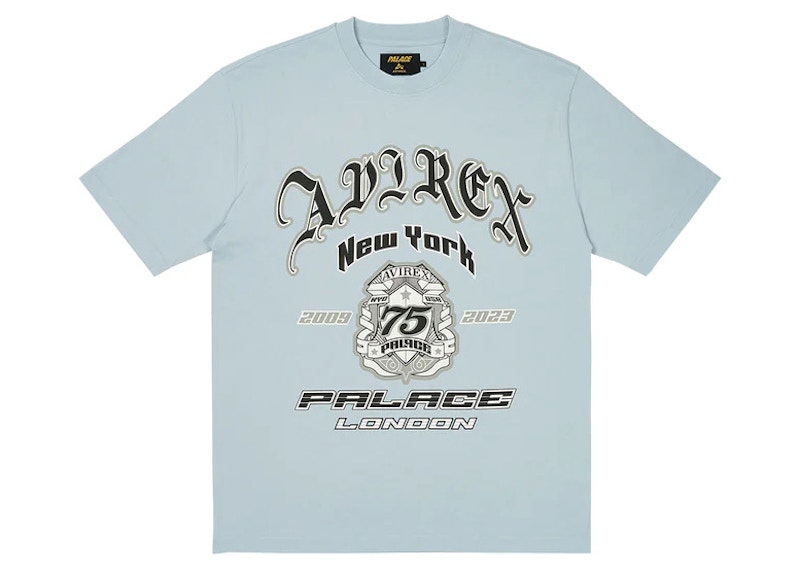 Palace x Avirex T-Shirt Chill Blue Men's - FW23 - US