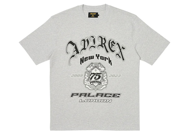 Palace x Avirex T-Shirt Grey Marl