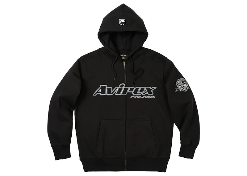 Palace x Avirex Zip Hood Black Men's - FW23 - US