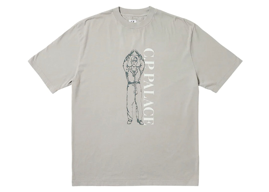 Pre-owned Palace X C.p. Company T-shirt Grey