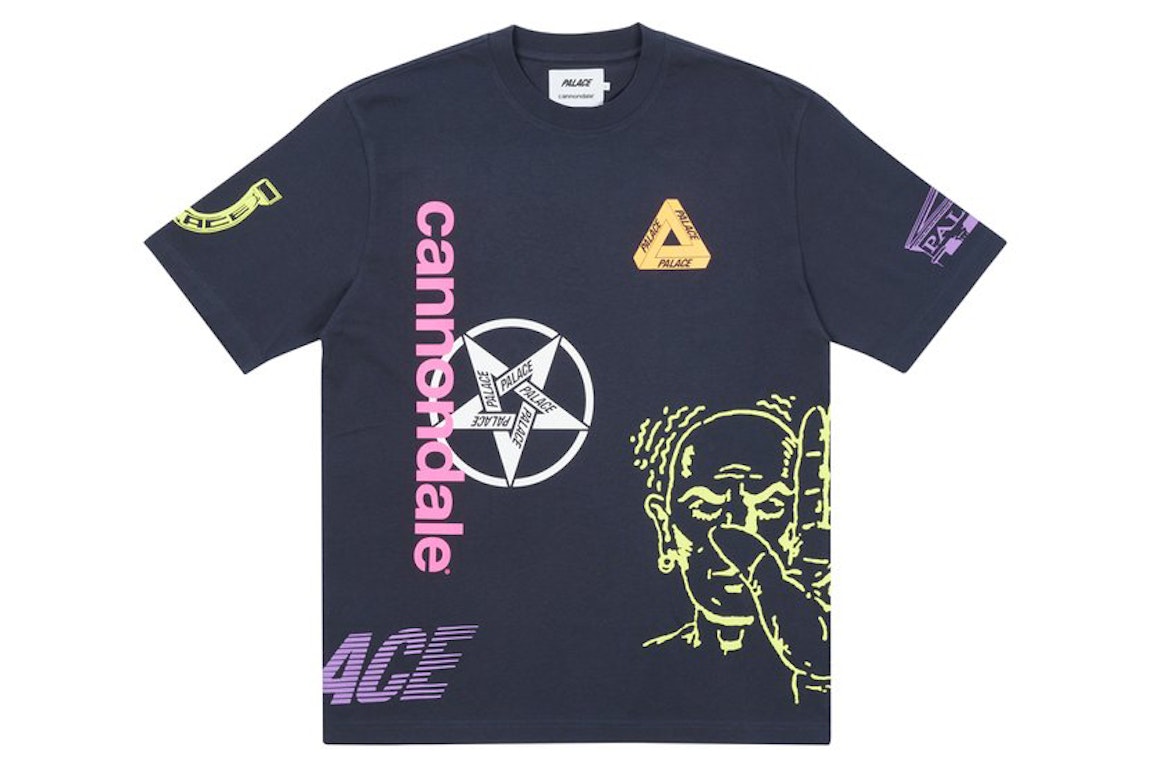 Pre-owned Palace X Cannondale Mad Boy T-shirt Navy