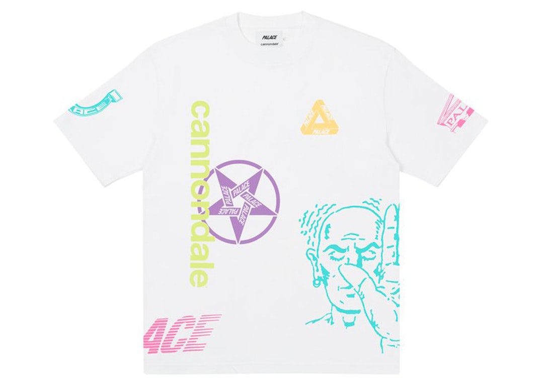 Pre-owned Palace X Cannondale Mad Boy T-shirt White