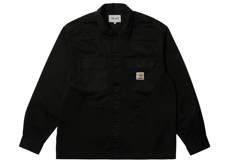 Palace x Carhartt WIP Longsleeve Master Shirt Washed Black