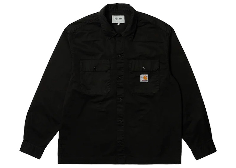 Palace x Carhartt WIP Longsleeve Master Shirt Washed Black Men s