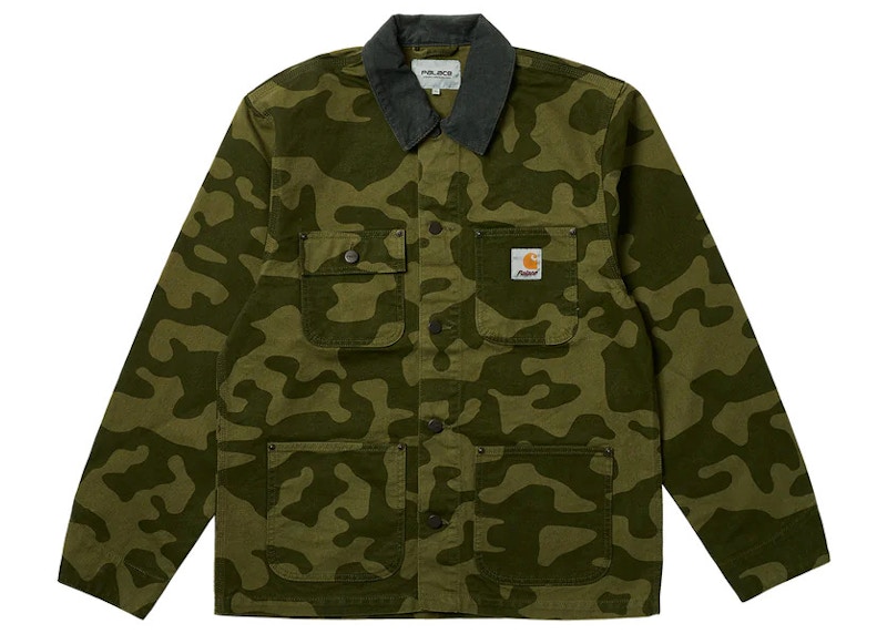 Palace x Carhartt WIP Michigan Coat Dollar Green Camo Men's