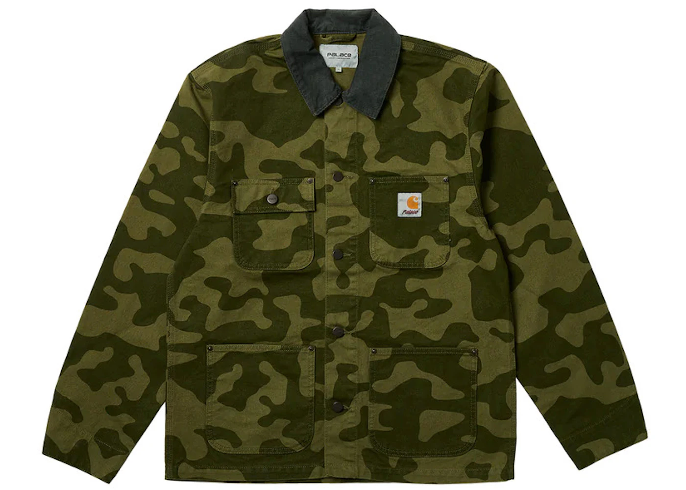Palace x Carhartt WIP Michigan Coat Dollar Green Camo Men's FW23