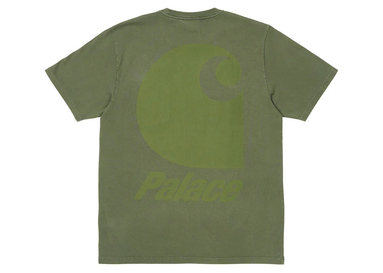 パレス × カーハート WIP 半袖 ポケット Tシャツ ダラーグリーン