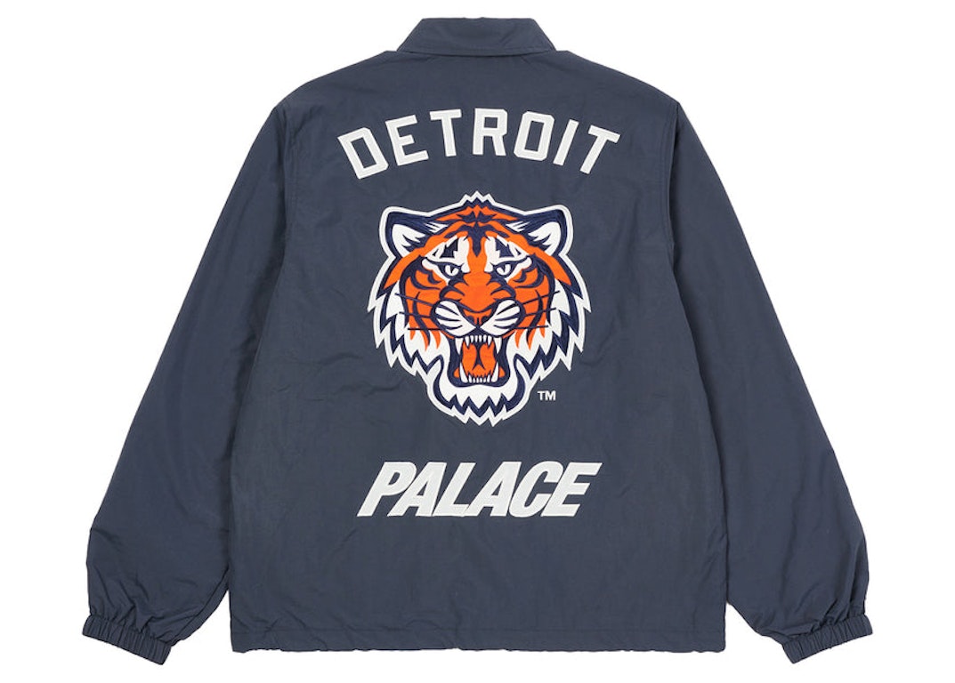 Pre-owned Palace X Detroit Tigers New Era Coach Jacket Navy