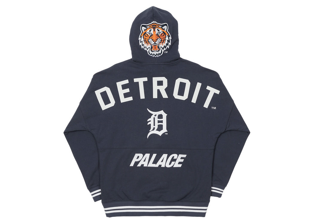 Palace x Detroit Tigers New Era Drop Shoulder Hood Navy