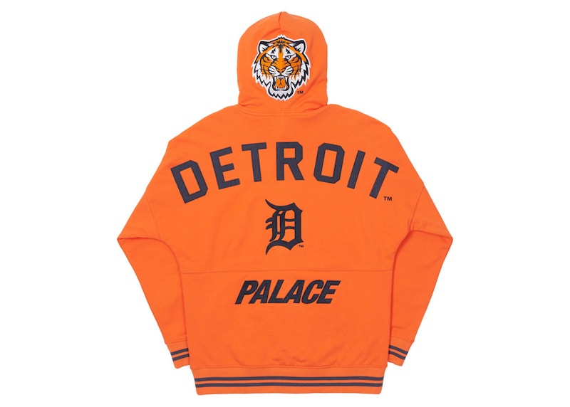 Palace x Detroit Tigers New Era Drop Shoulder Hood Orange Men's