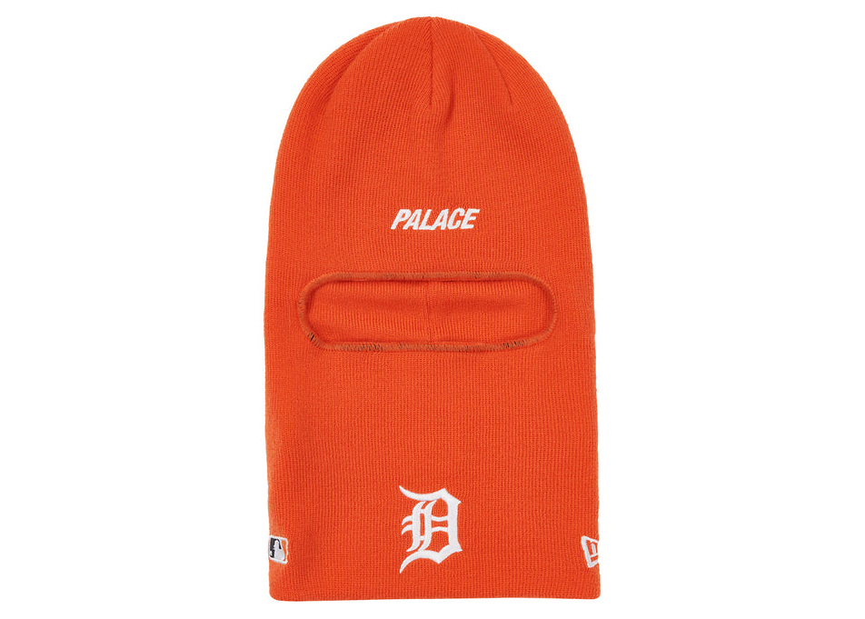 Palace x Detroit Tigers New Era Ski Mask Beanie Orange Men's 