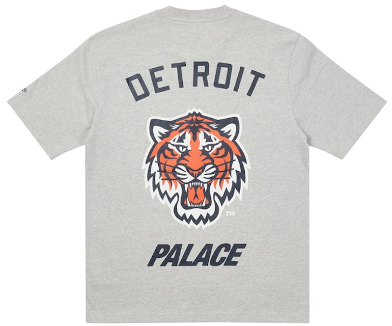 Palace x Detroit Tigers New Era T-Shirt Grey Marl