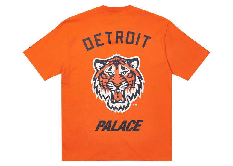 Palace x Detroit Tigers New Era T-shirt Orange