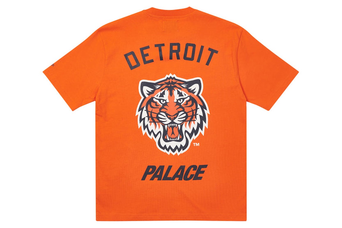 Pre-owned Palace X Detroit Tigers New Era T-shirt Orange