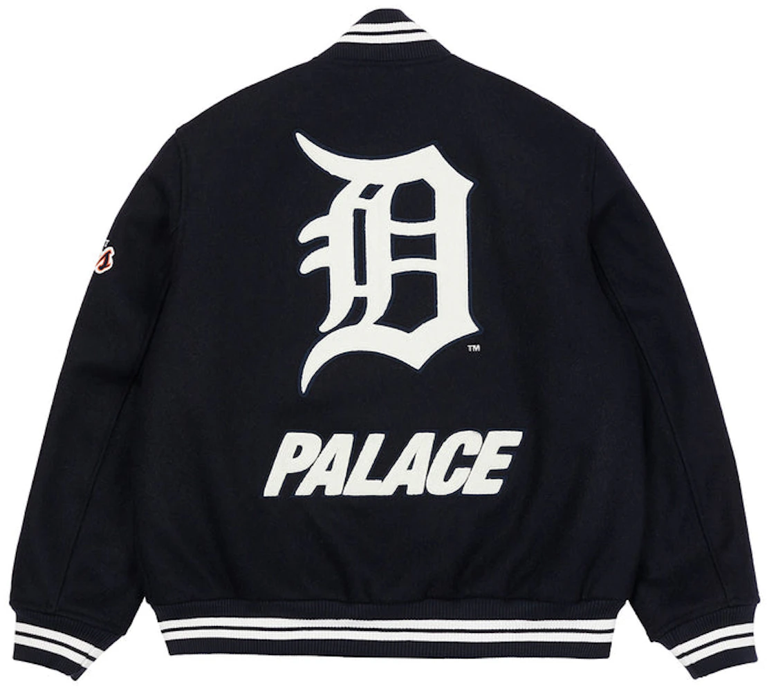 Palace x Detroit Tigers New Era Wool Stadium Jacket Navy