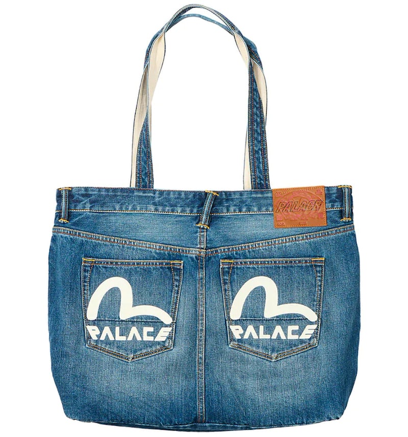 Palace x Evisu Denim Tote Light Wash SS24 US - Main Image