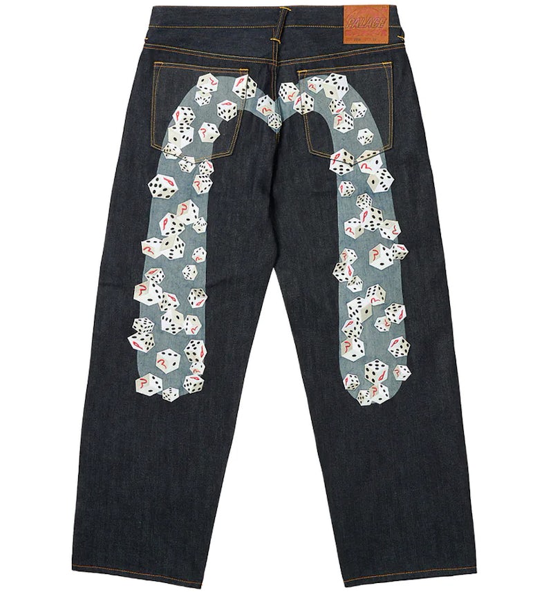 Palace x Evisu Dice Denim Jean Raw Men's SS24 US