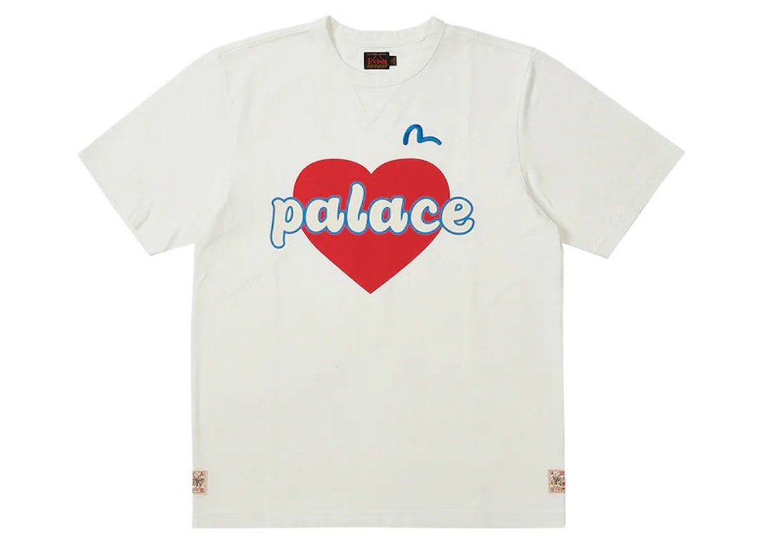 Pre-owned Palace X Evisu Heart T-shirt White