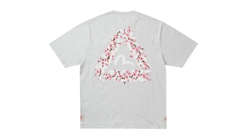 トップス PALACE x EVISU Heavy Wash T Shirt White Palace x Evisu Heavy Wash T-Shirt Grey Marl Men's - SS26 - US