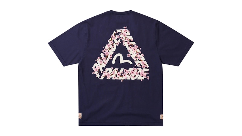 Palace x Evisu Heavy Wash T-Shirt Navy Men's - SS26 - US