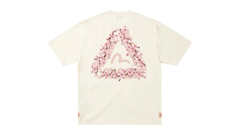 Palace x Evisu Heavy Wash T-Shirt Off White Men's - SS26 - US