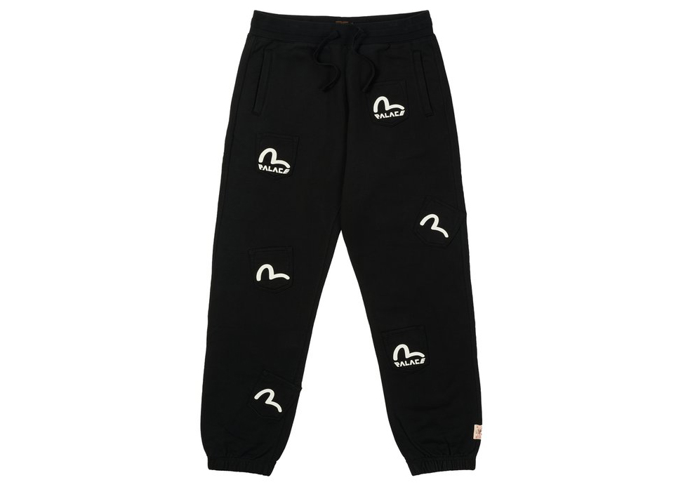 Palace x Evisu Multi Pocket Joggers Black