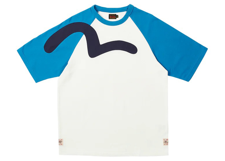 Palace x Evisu Seagull Raglan T-shirt Off White Men's - SS23 - US
