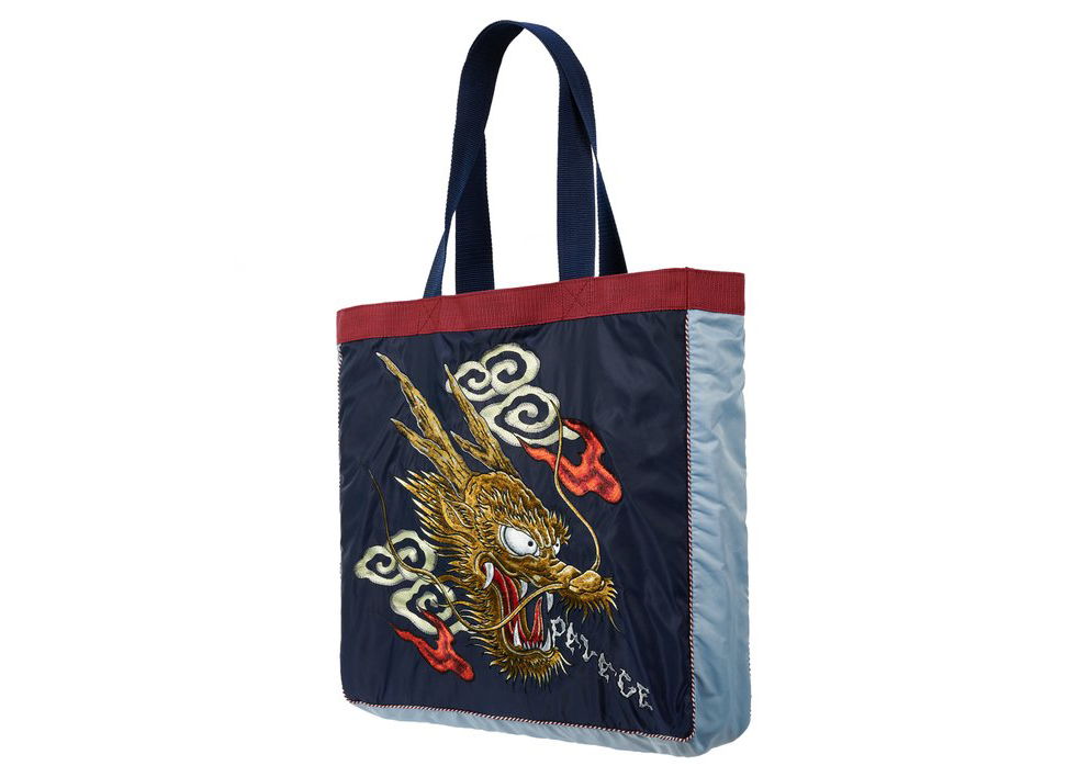 Palace x Evisu Souvenir Tote Bag Deep Navy - FW21 - US