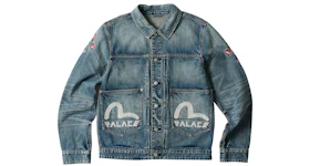 Palace x Evisu Type One Denim Jacket Stone Wash