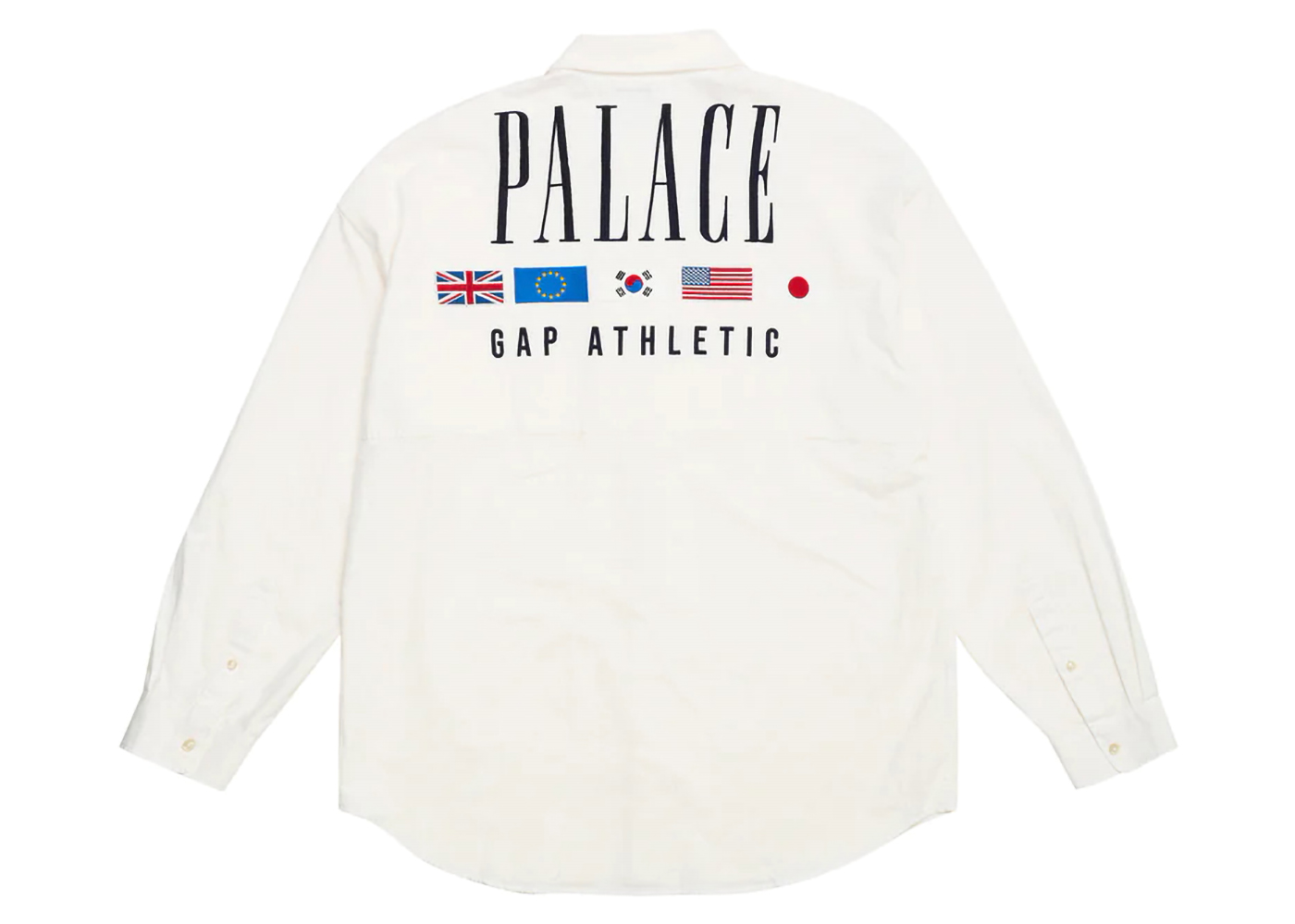 Palace x Gap Drop Shoulder Oxford Shirt White